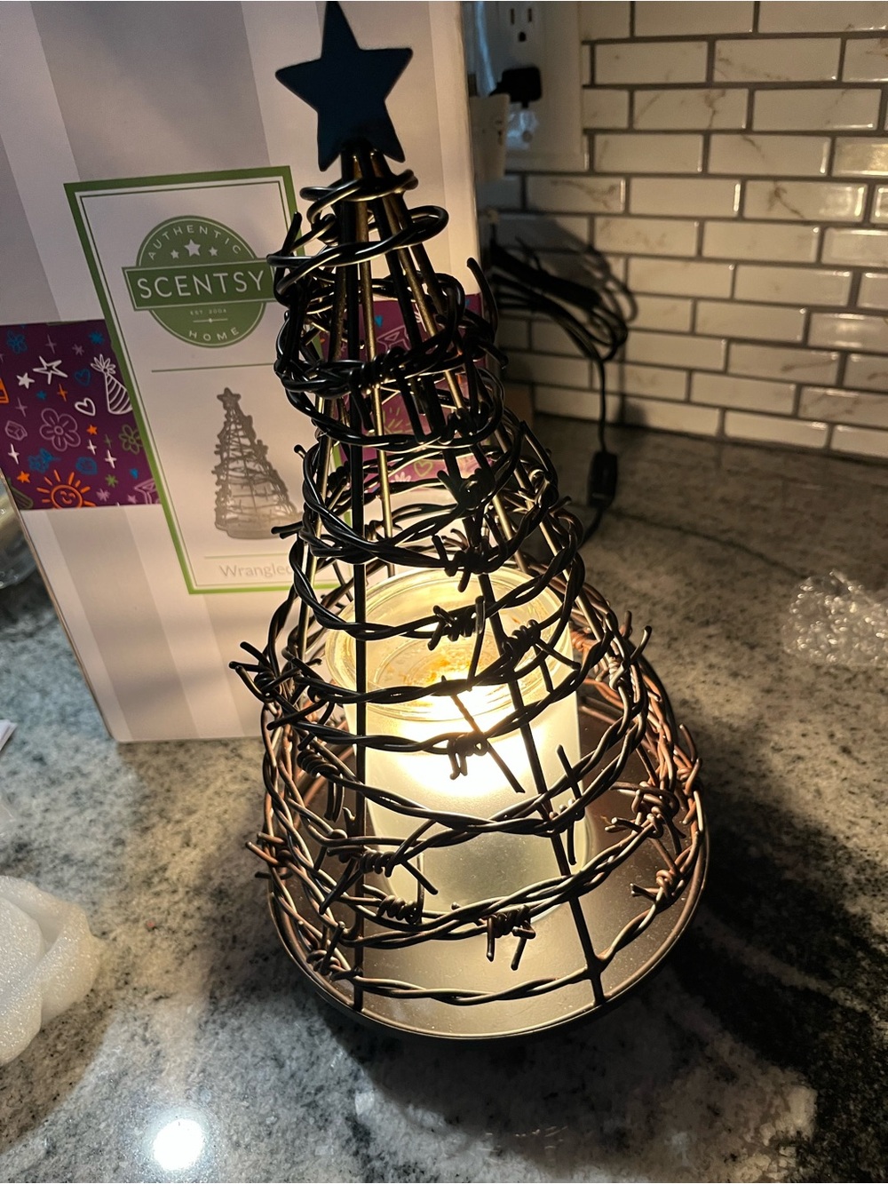 Scentsy Wrangled Up Barbed Wire Christmas Tree - Picture 3 of 13